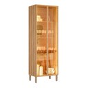 Ver imagem 3 de Cristaleira Intenza com 2 Portas Vidro Gaveta e LED Interno Roupeiro Closet Modulado Vidro:Freijo