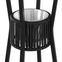 Ver imagem 6 de Conjunto Mesa Bistrô e 3 Banquetas Tampo de Madeira Maciça Madri Nature Preto/Nature