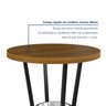 Conjunto Bistrô Bar Ripado 1 Mesa Tampo Madeira Maciça Redondo 3 Banquetas Madri - 5