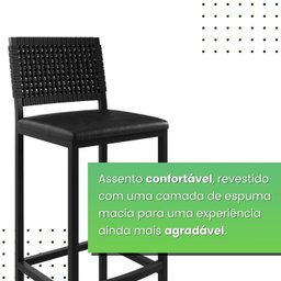 Conjunto Bistrô Bar Ripado 1 Mesa Tampo Madeira Maciça Redondo 3 Banquetas Madri - 6