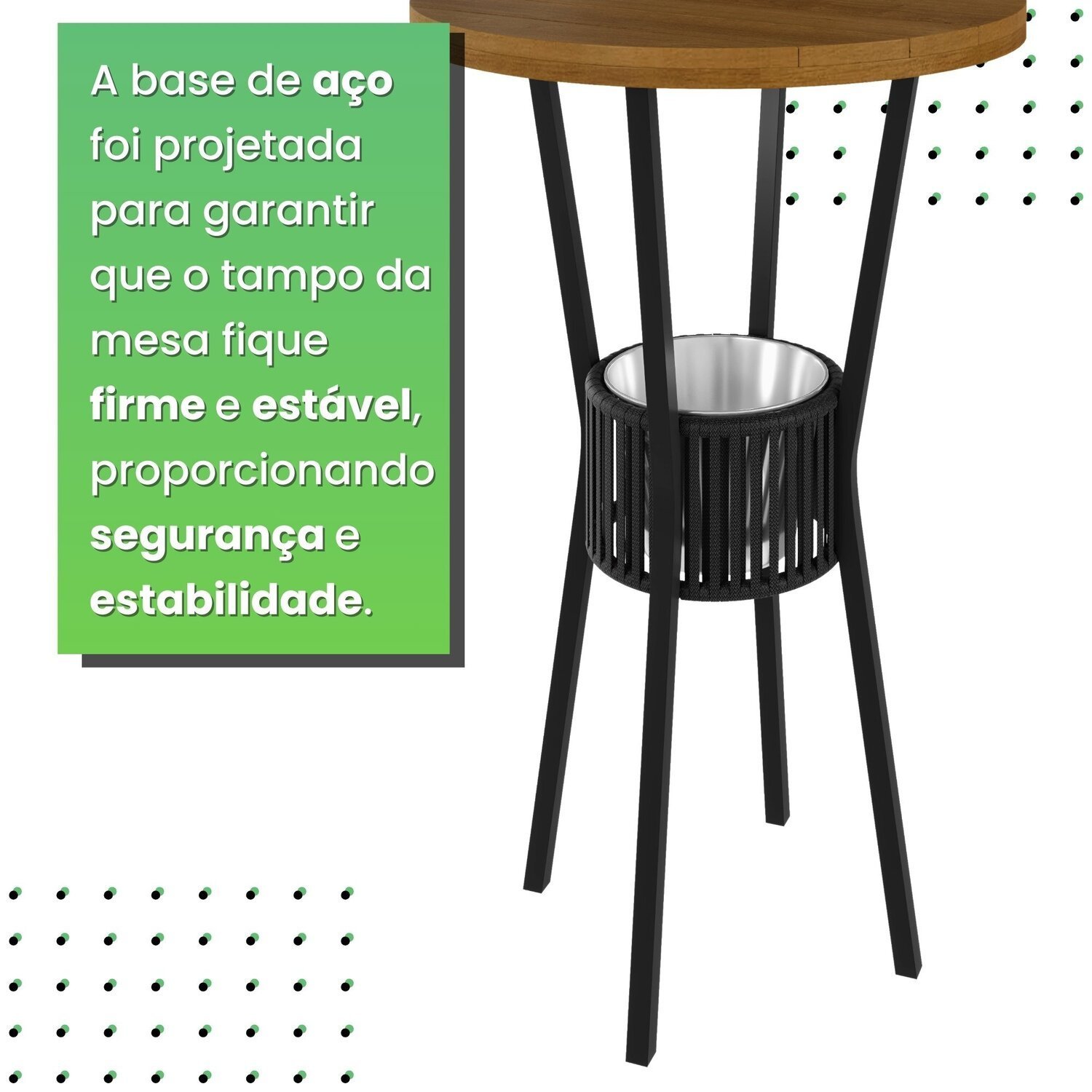 Conjunto Bistrô Bar Ripado com 3 Banquetas Madri - 9