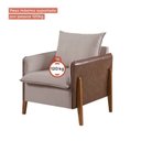 Ver imagem 5 de Kit 2 Poltrona Linho com Pés em Madeira Eucalipto MM25