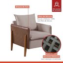 Ver imagem 4 de Kit 2 Poltrona Linho com Pés em Madeira Eucalipto MM25