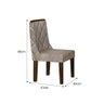Conjunto Sala de Jantar Perola Mesa Brauna/Off White 180cm C/ 06 Cadeiras Joli Camurça Moveis Leifer - 3