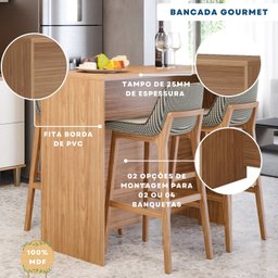 Bancada Ilha Gourmet 125 Cm - 6