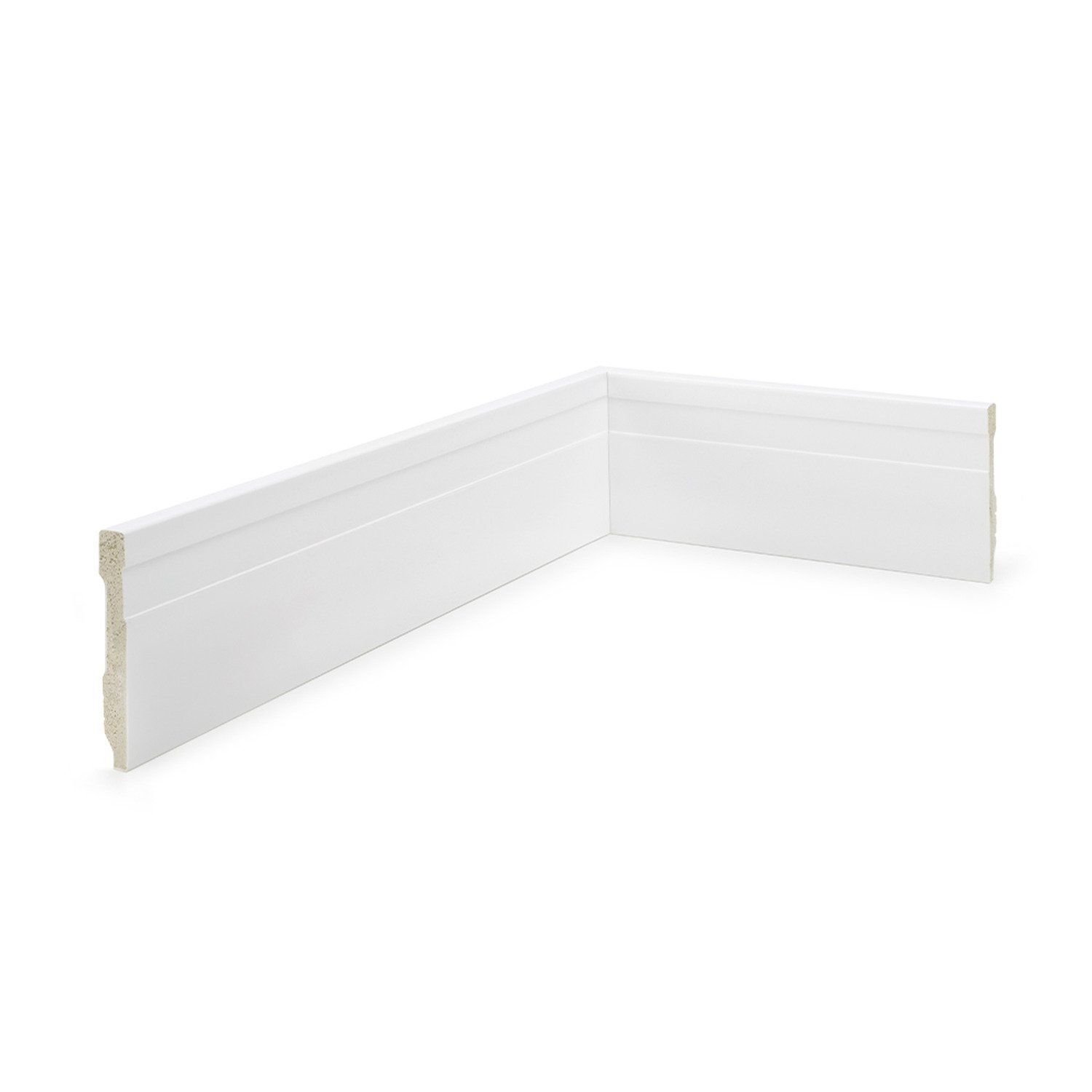 Rodapé de Poliestireno Slim 7cm X 10mm X 2,40m Frisado Nfr Rodapés - 1