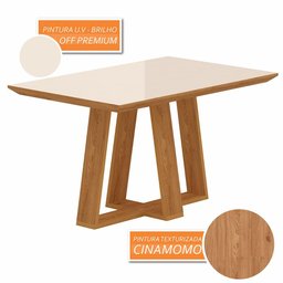 Mesa 1,60 com 6 Cadeiras Espanha Cinamo/off Prem/cinza - M. Arapongas Cinamomo/off Premium/cinza - 3