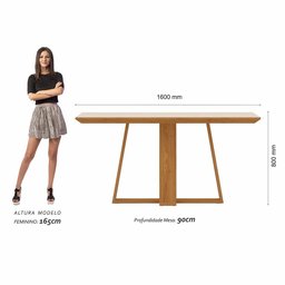 Mesa 1,60 com 6 Cadeiras Espanha Cinamo/off Prem/cinza - M. Arapongas Cinamomo/off Premium/cinza - 4