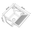 Ver imagem 5 de Tanque de Lavar Roupa 68L Inox com Suporte Lavanderia G01 - Mpozenato