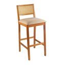 Ver imagem 4 de Kit 2 Banquetas Rattan com Pés em Madeira Maciça Ariel Cinamomo