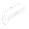 Rack Francis 1.80 cm Bancada p/ Sala TV 75" Ripado Pés Palito Off White/ Savana - 3
