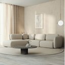 Ver imagem 1 de Sofá Modular 4 Lugares Com Sumiê Orla CabeCasa MadeiraOriginals Bege Espuma Do Mar