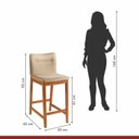 Ver imagem 2 de Kit de Banqueta em Madeira Maciça Nadir Cinamomo