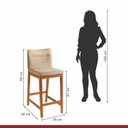 Ver imagem 7 de Kit 3 Banquetas em Madeira Maciça Nadir