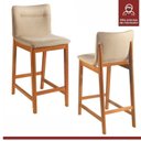 Ver imagem 4 de Kit 3 Banquetas em Madeira Maciça Nadir