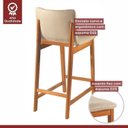 Ver mais imagens de Kit 3 Banquetas em Madeira Maciça Nadir