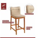 Ver imagem 2 de Kit 3 Banquetas em Madeira Maciça Nadir