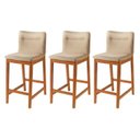 Ver imagem 1 de Kit 3 Banquetas em Madeira Maciça Nadir