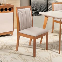 Conjunto 4 Cadeiras em Madeira Maciça Estofadas Premium Espresso Móveis - 4
