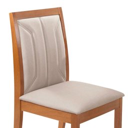Conjunto 4 Cadeiras em Madeira Maciça Estofadas Premium Espresso Móveis - 5