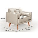 Ver imagem 3 de Poltrona Moderna Luma Decoração Sala, Varanda, Recepção