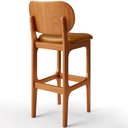Ver mais imagens de Kit 2 Banquetas Alta Bar Cozinha Sala Jantar Fixa Betta L02 Imbuia Couríssimo Whisky - Lyam Decor