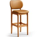 Ver imagem 3 de Kit 2 Banquetas Alta Bar Cozinha Sala Jantar Fixa Betta L02 Imbuia Couríssimo Whisky - Lyam Decor