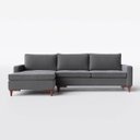 Ver mais imagens de Sofá Viena com Chaise 2,40m em Linho Cinza Médio - Home Mobily