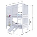 Ver imagem 4 de Beliche Casinha Reta 2 Janelas Escorregador Cortina Branco
