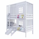 Ver imagem 5 de Beliche Casinha Reta 2 Janelas Escorregador Cortina Branco
