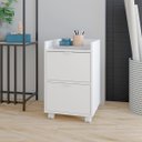 Ver imagem 1 de Gaveteiro 2 Gavetas Organizador para Escritório 61 x 38 Cm MDP Branco - BBS
