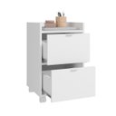 Ver imagem 2 de Gaveteiro 2 Gavetas Organizador para Escritório 61 x 38 Cm MDP Branco - BBS