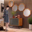 Ver imagem 7 de Kit 2 Buffet Minimalista 2 Gavetas Charlote Cinamomo/Grafite