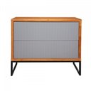 Ver imagem 3 de Kit 2 Buffet Minimalista 2 Gavetas Charlote Cinamomo/Grafite