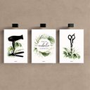 Ver imagem 2 de Kit3 Quadro Decorativo Cabelo Hair Salão Cabelereira Moderno Qualidade Premium 28x20cm