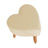 Puff Decorativo Romantico Coração Suede Pés Palito Porcelana Ec Móveis - 2