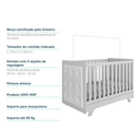 Ver imagem 7 de Kit Berço e Cabeceira Capitonê Retrô Peroba Branco Infantil