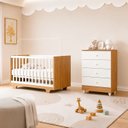 Ver imagem 1 de Quarto de Bebê Completo com Berço Mini Cama com Colchão e Cômoda 100% MDF Encanto
