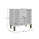 Ver imagem 3 de Armário Conjunto de Banheiro 60 cm para Lavatório com Coluna Branco
