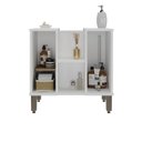 Ver imagem 4 de Armário Conjunto de Banheiro 60 cm para Lavatório com Coluna Branco