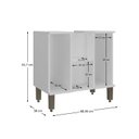 Ver imagem 4 de Armário Conjunto de Banheiro 60 cm Para Lavatório com Coluna