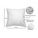 Ver imagem 2 de Kit 4 Refis Enchimento para Almofada em Fibra Siliconada 50x50 Cm