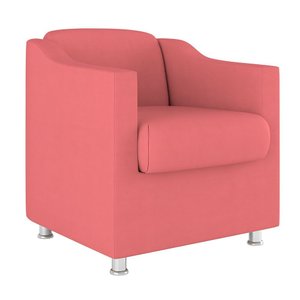 Poltrona Decorativa Veludo para Recepção Clinica Hospital Dentista:rosa