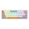 Teclado Mecânico Gamer Redragon Akali - Abnt2 - Rgb - Switch Marrom - Branco e Laranja - K642wgo- - 1