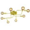 Ver imagem 3 de Lustre Plafon Hashtag Dourado De 8 Braços