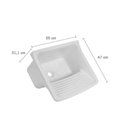 Ver imagem 3 de Tanque Plastico 34 Litros Tq1 55 X 47 X 31cm Branco - Astra