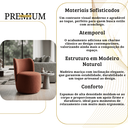 Ver imagem 5 de Kit 2 Poltronas Lia Compacta Orgânica Bouclé Moderna Confortável Sala Espera Recepção Consultório Ha