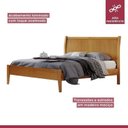 Ver imagem 5 de Conjunto Quarto de Casal Cama 140cm e Cômoda 5 Gavetas com Sapateira