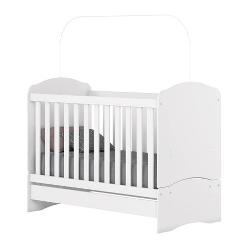 Berço Mini Cama Bala de Menta Branco - Henn