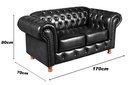 Ver imagem 6 de Sofá Chesterfield Luís Xv 2 Lugares C/ Almofadas Soltas - Couríssimo Preto